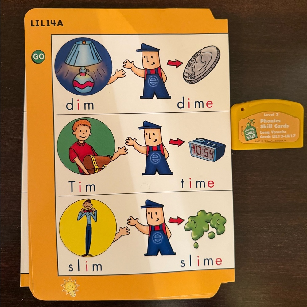 Used Leap Frog Level 3 Phonics Skill Cards With Game. Not Tested